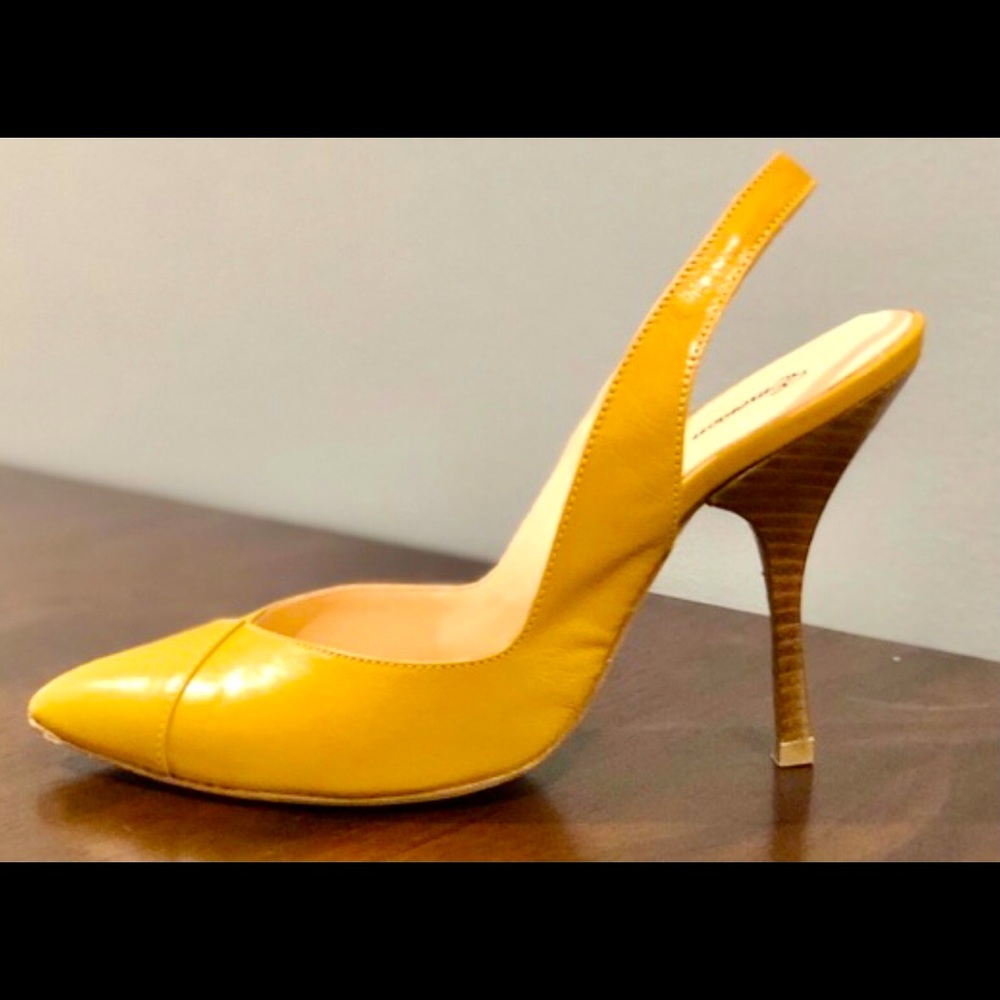 Emerson Fry | Mustard Slingback Pumps Heels 38